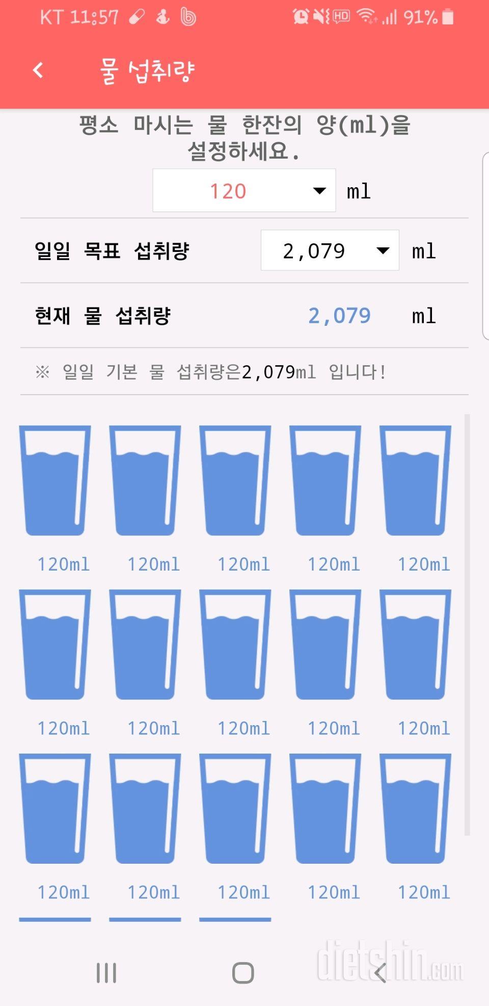 30일 하루 2L 물마시기 19일차 성공!