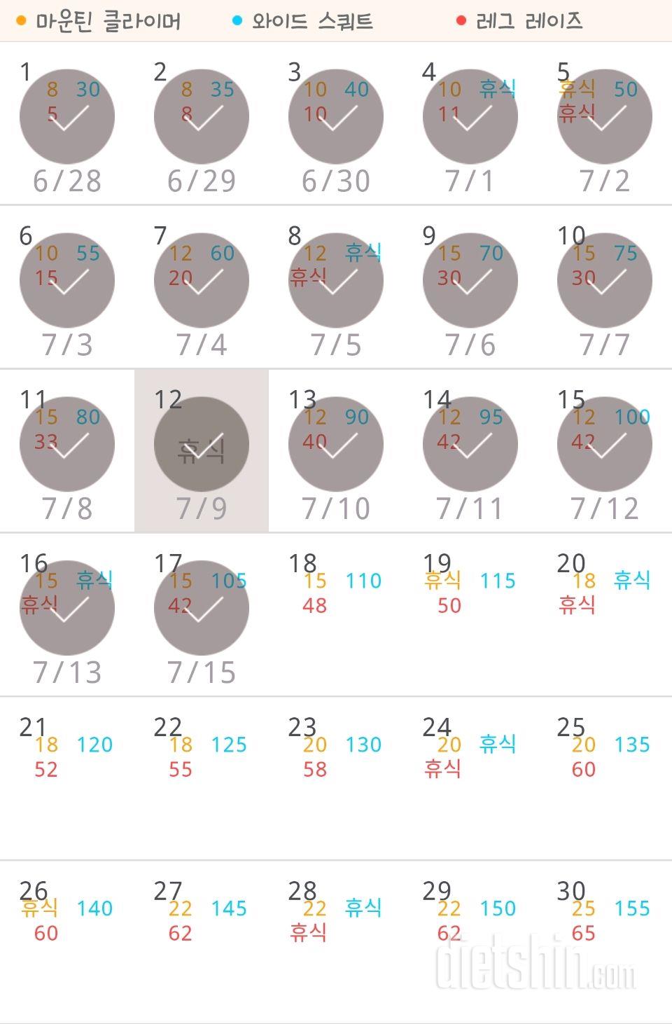 30일 체지방 줄이기 17일차 성공!