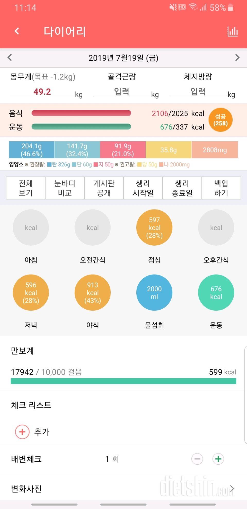 간헐적단식 129일차_간만에 과식