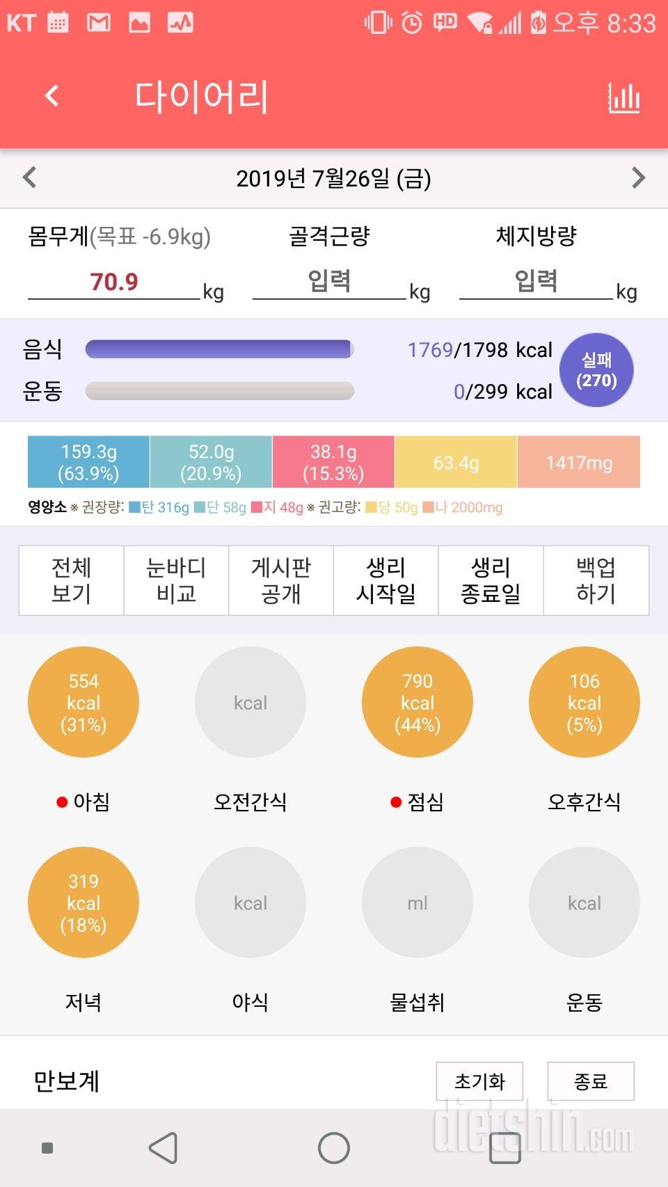 7월26일 식사운동