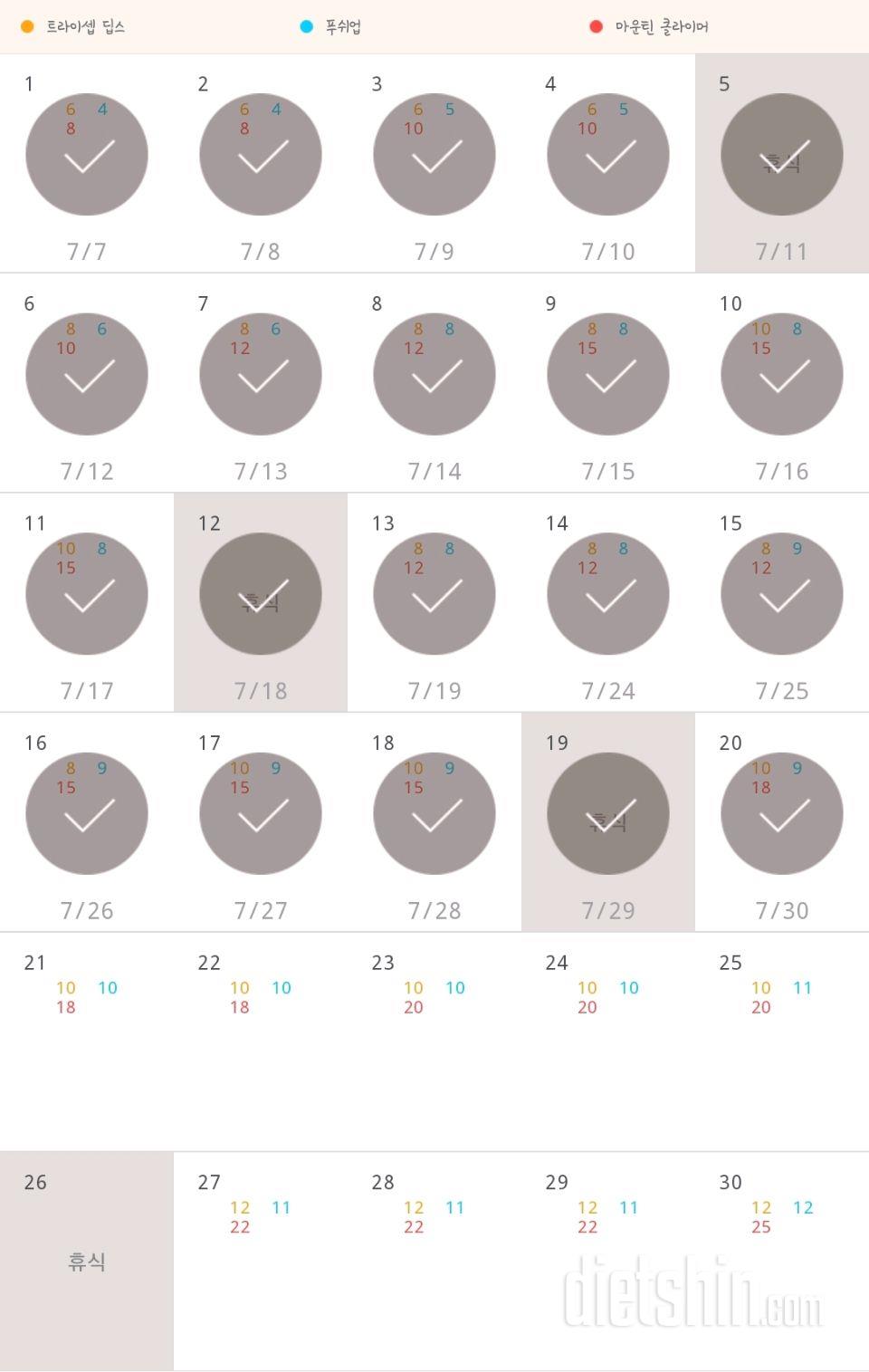 30일 슬림한 팔 350일차 성공!