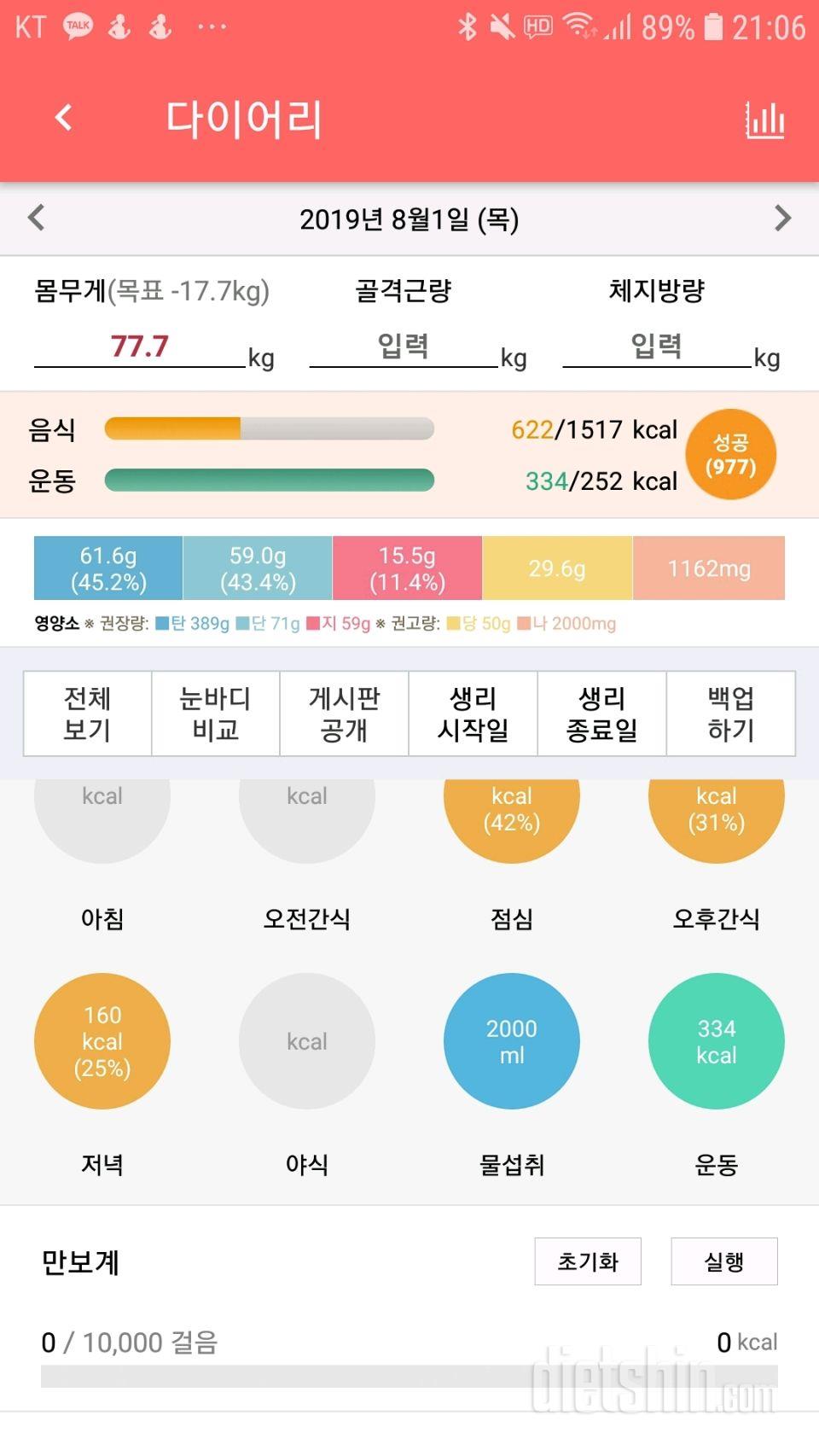 30일 야식끊기 4일차 성공!