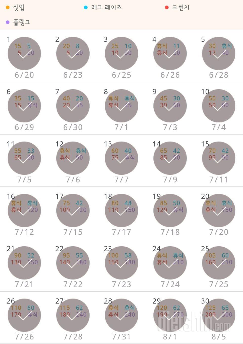 30일 복근 만들기 120일차 성공!