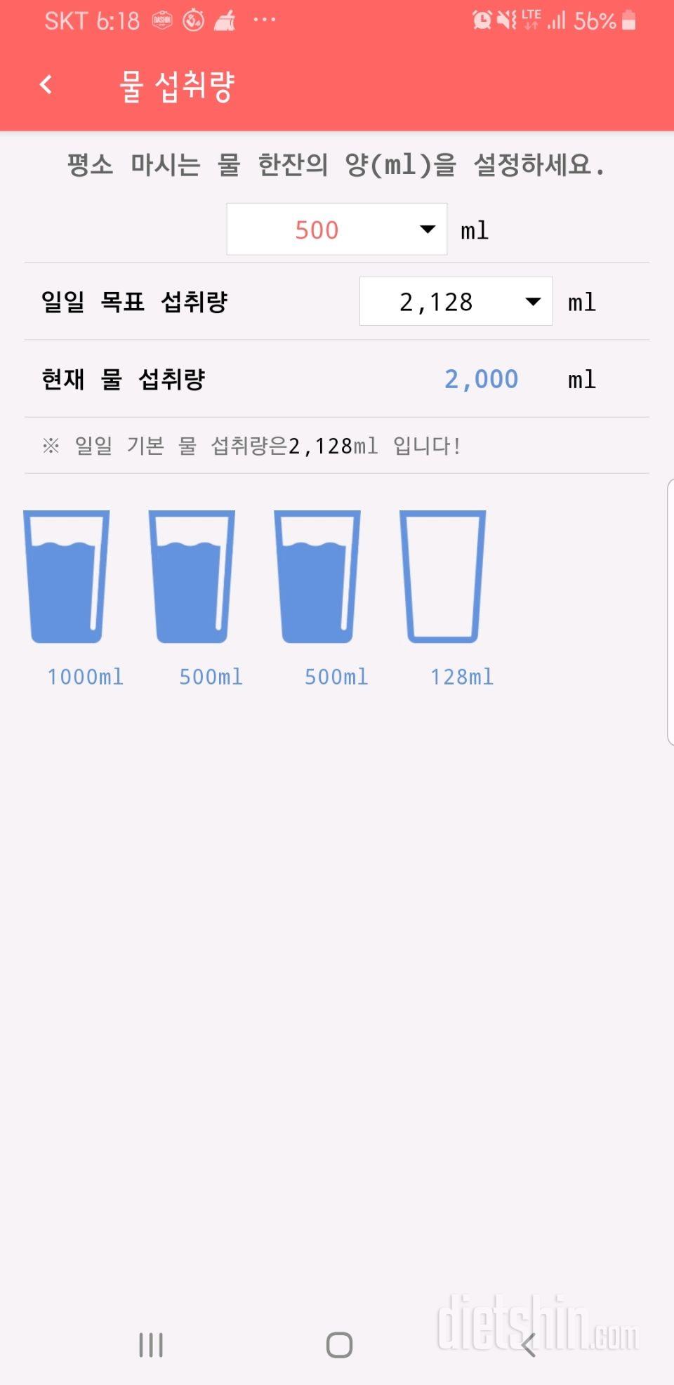 30일 하루 2L 물마시기 17일차 성공!