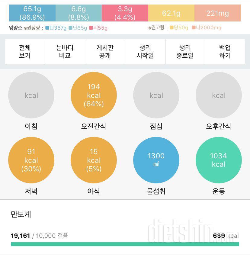 성공! 음식300 운동1034