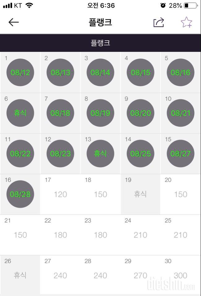 30일 플랭크 15일차 성공!