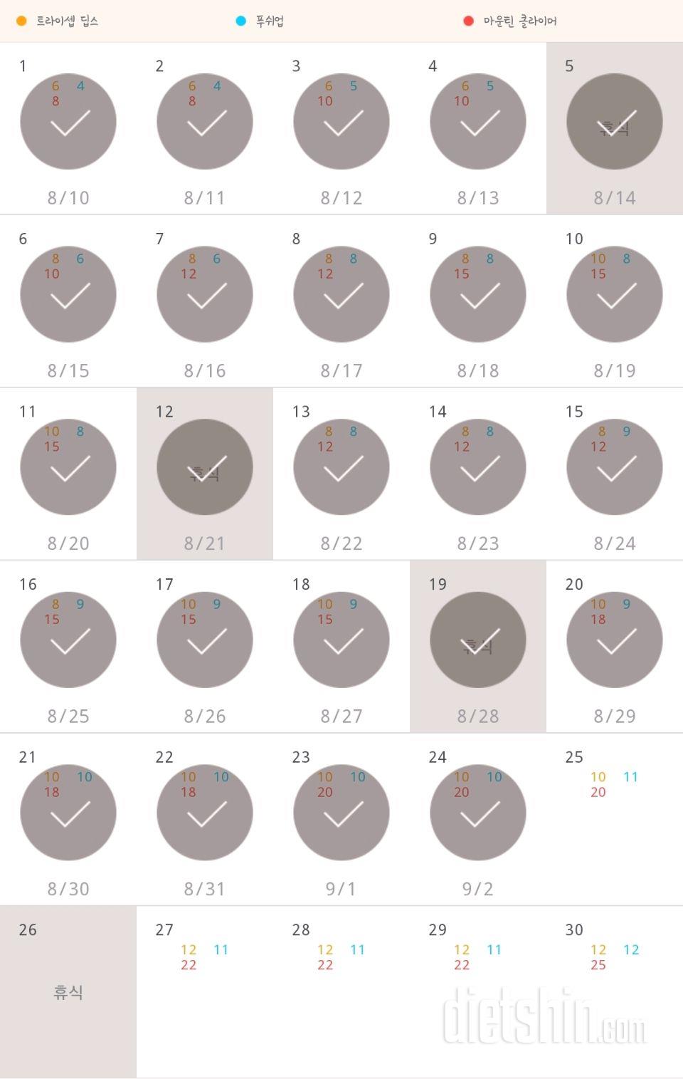 30일 슬림한 팔 384일차 성공!