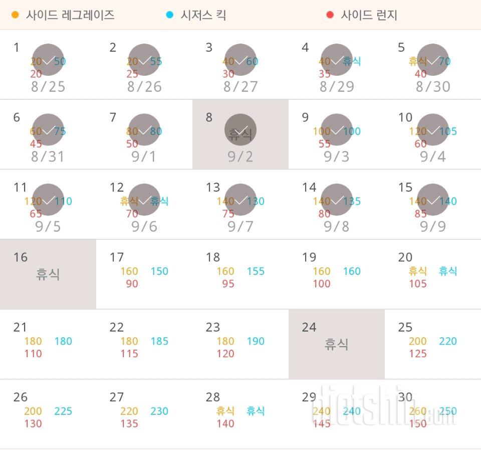 30일 탄탄한 허벅지 45일차 성공!