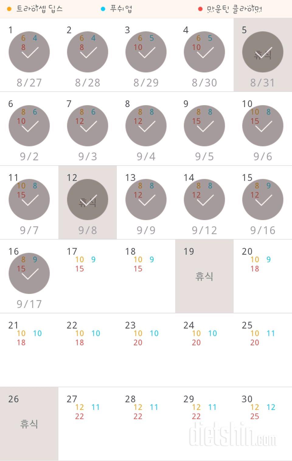 30일 슬림한 팔 16일차 성공!