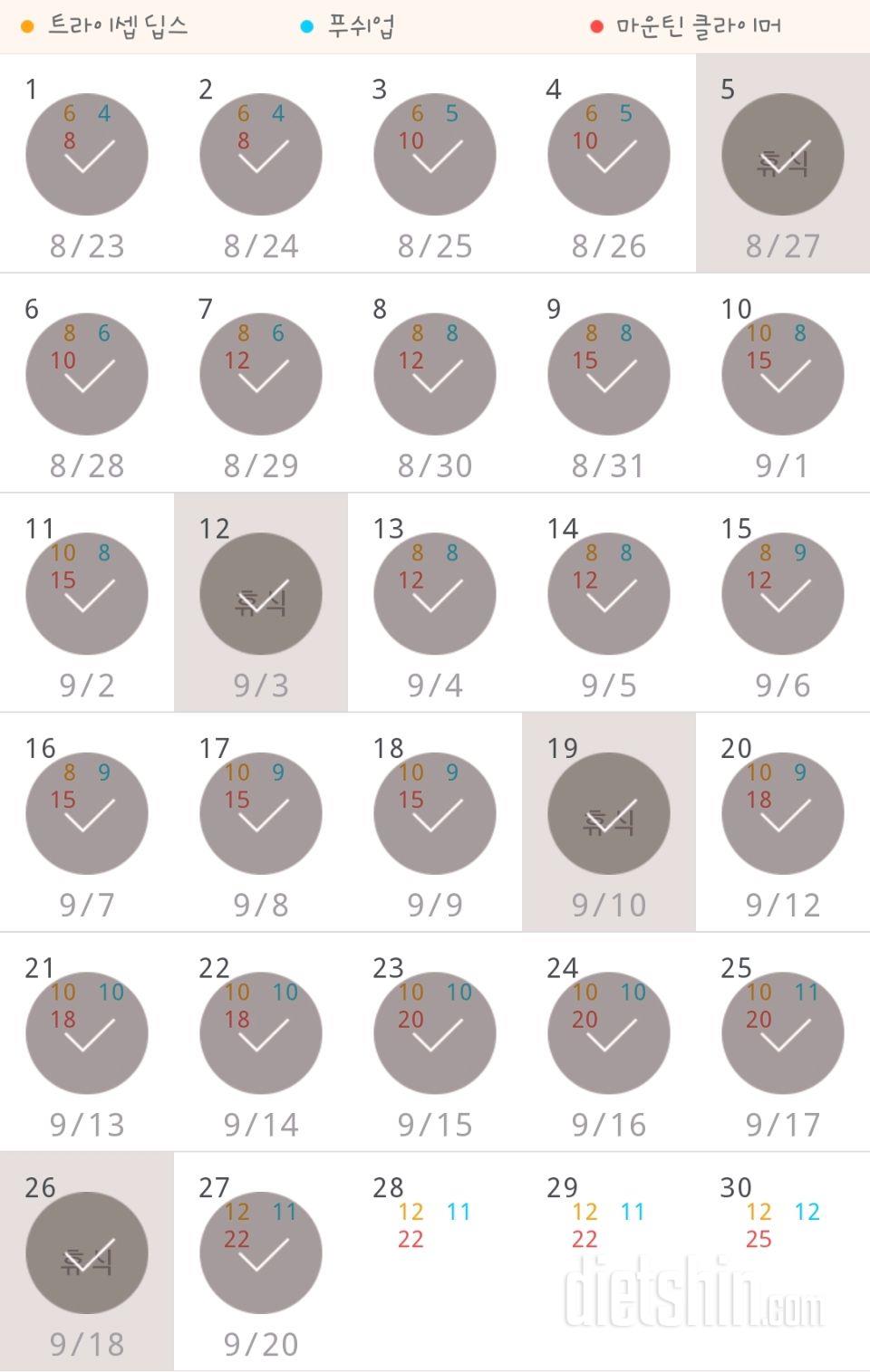 30일 슬림한 팔 27일차 성공!