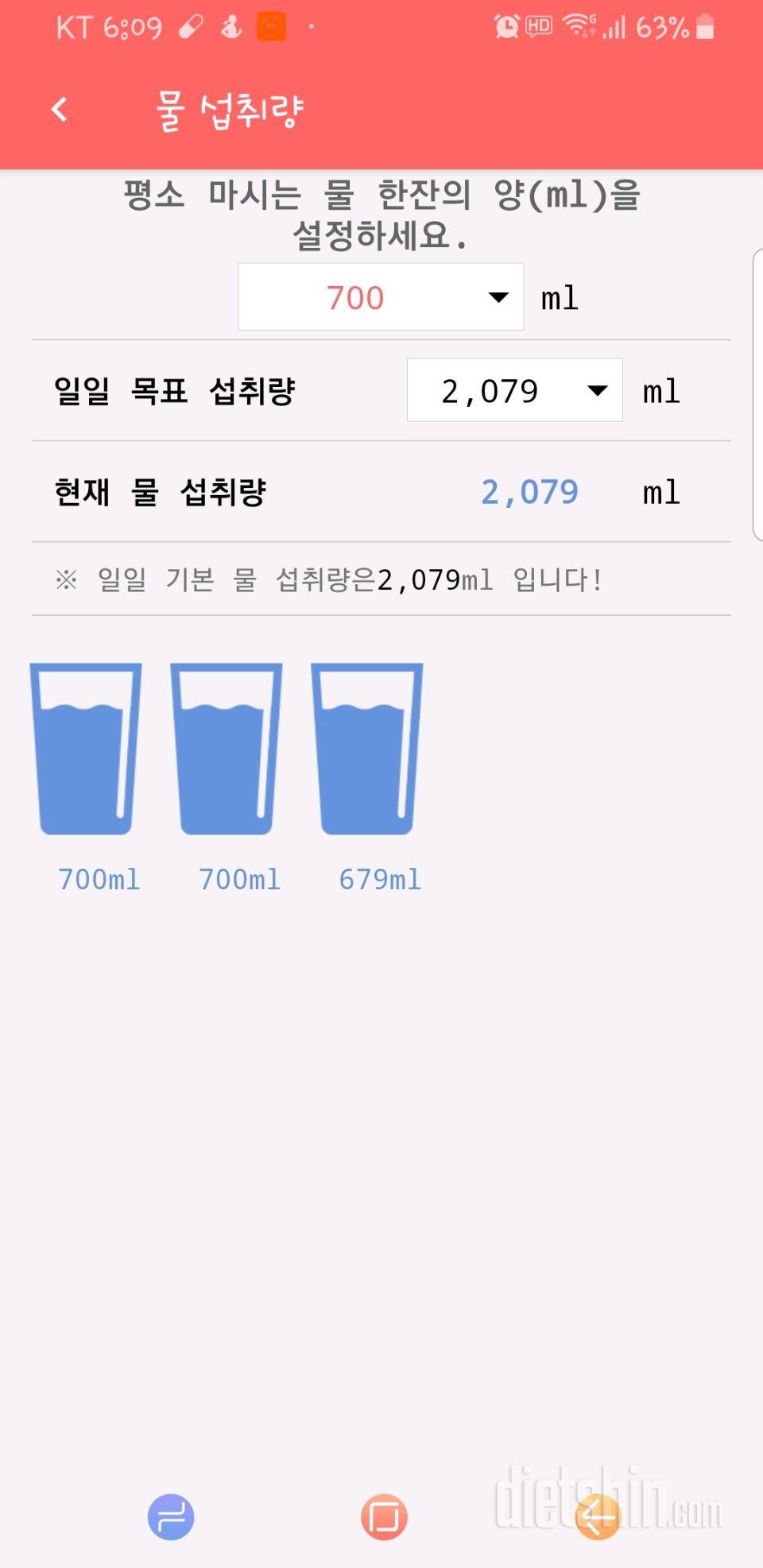 30일 하루 2L 물마시기 51일차 성공!