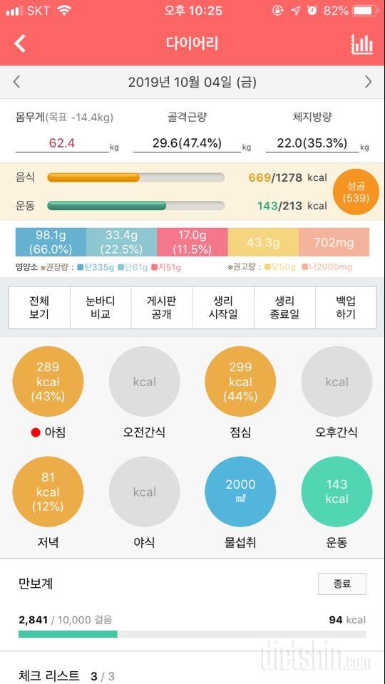 30일 하루 2L 물마시기 7일차 성공!