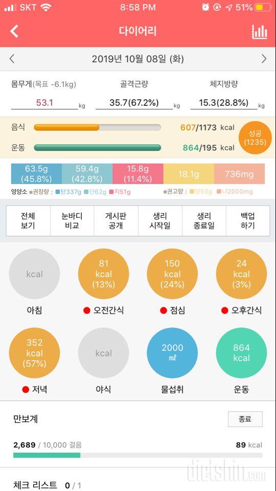 30일 야식끊기 7일차 성공!