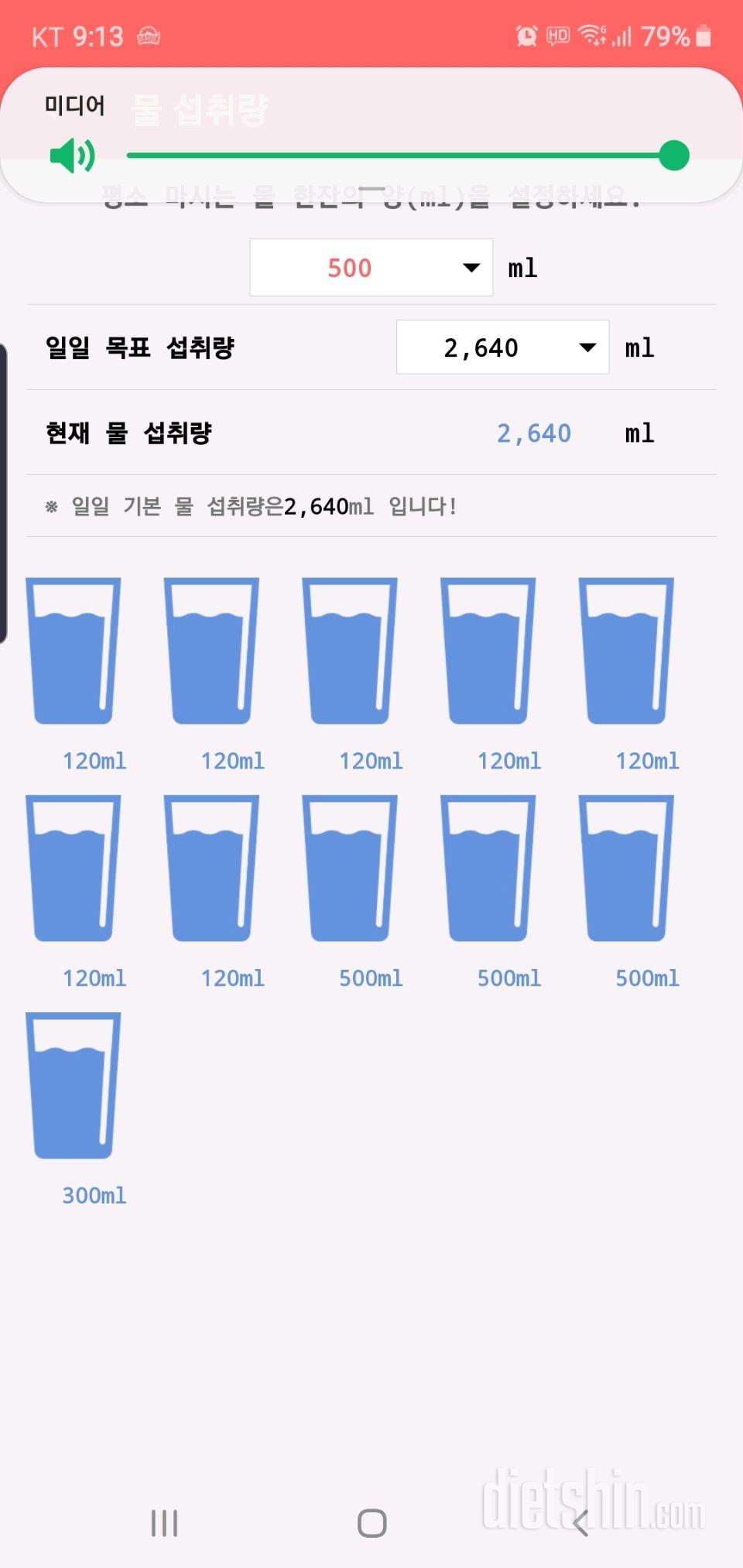 30일 하루 2L 물마시기 2일차 성공!