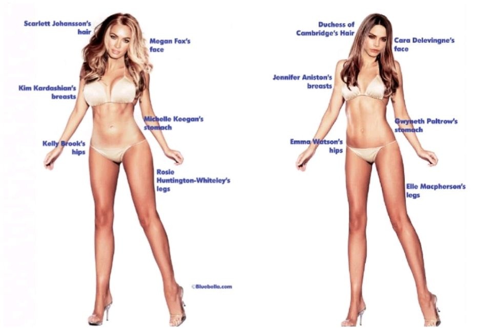 남자가 좋아하는 여자 몸매 vs 여자가 좋아하는 여자 몸매