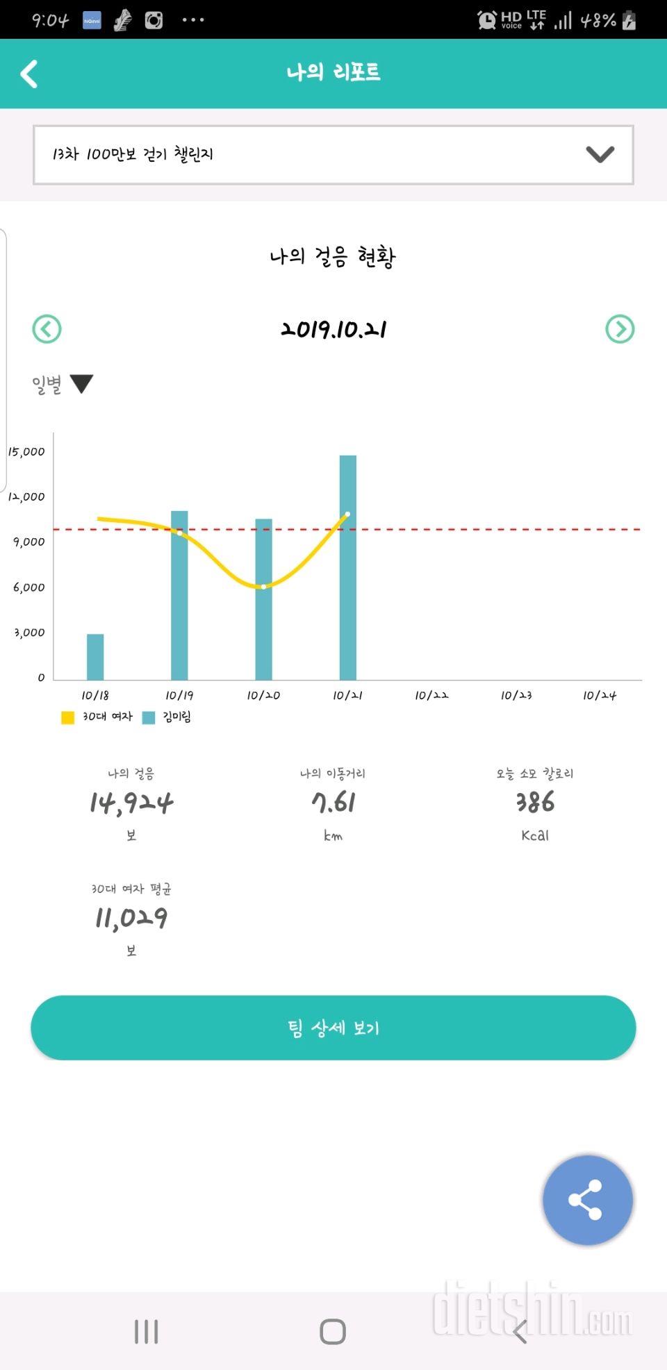 30일 만보 걷기 586일차 성공!