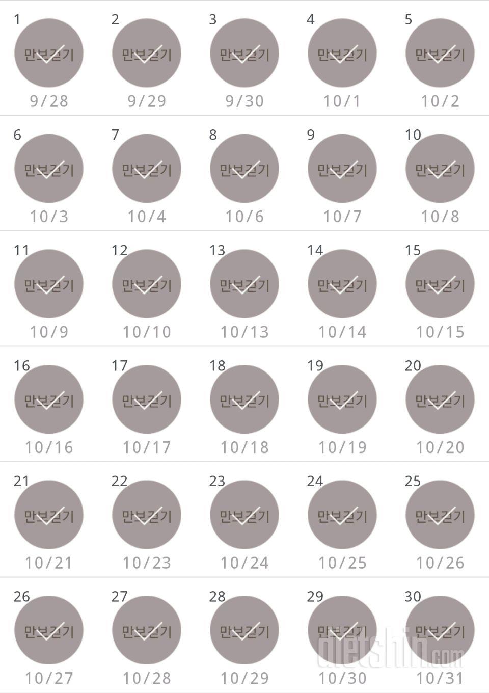 30일 만보 걷기 30일차 성공!