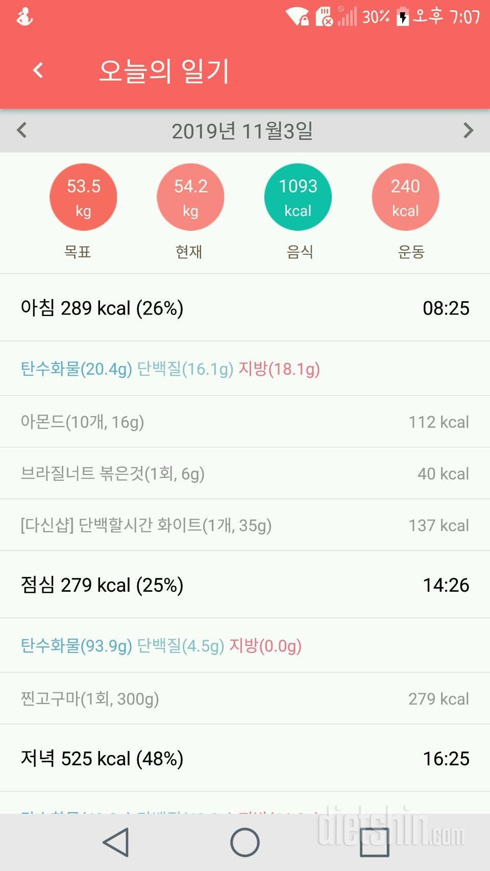 30일 밀가루 끊기 22일차 성공!