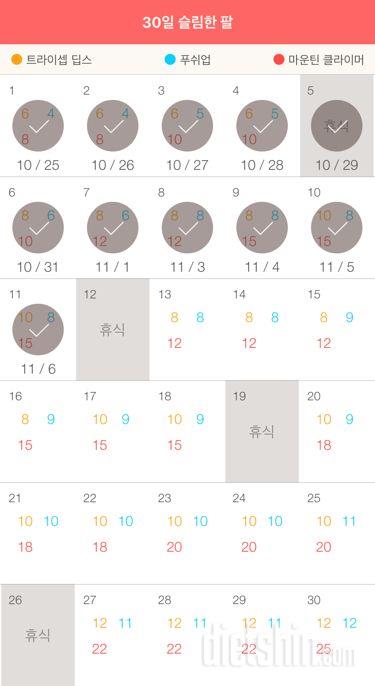 30일 슬림한 팔 41일차 성공!