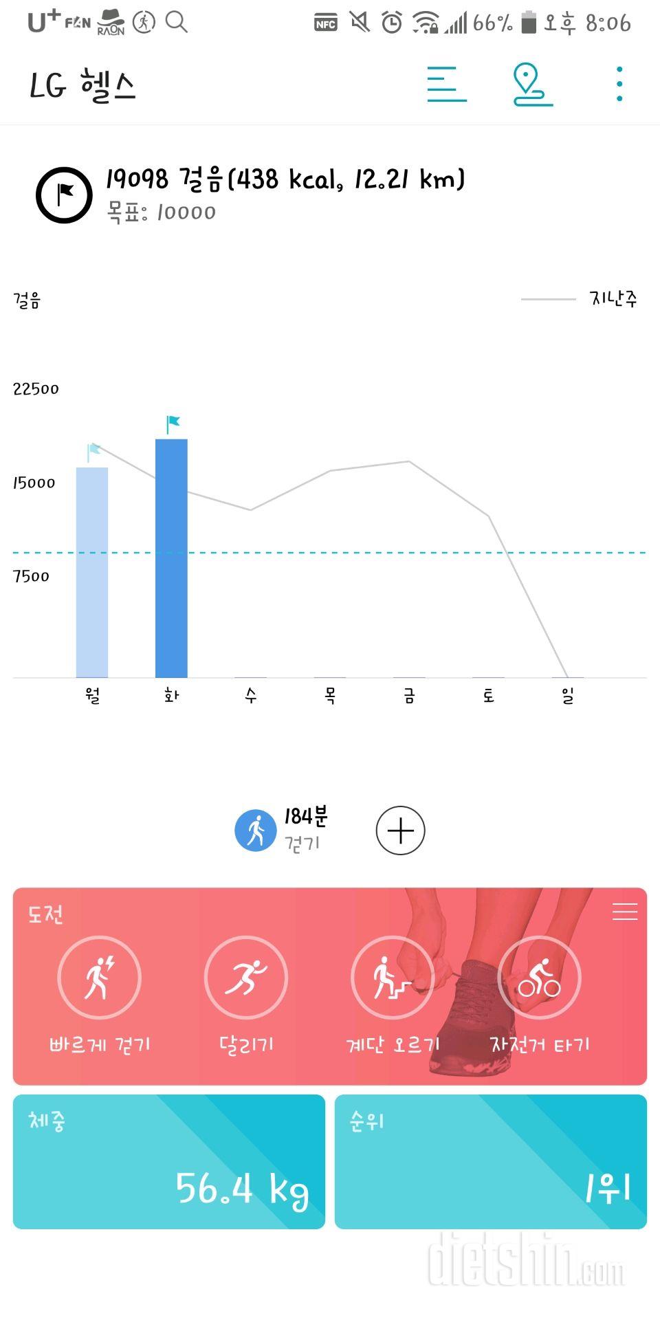 30일 만보 걷기 13일차 성공!