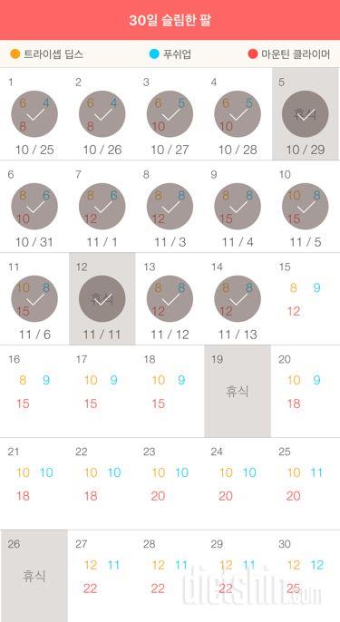 30일 슬림한 팔 44일차 성공!