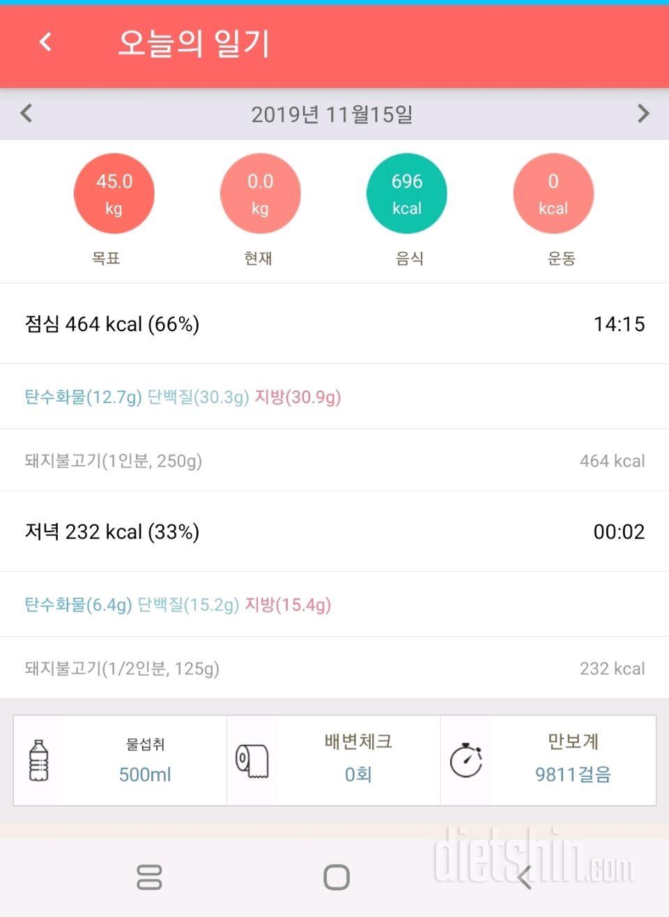 30일 밀가루 끊기 2일차 성공!