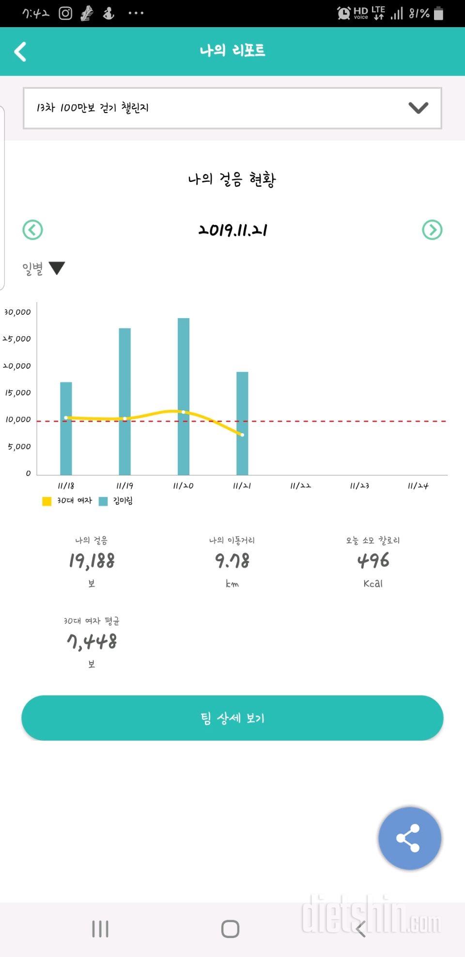 30일 만보 걷기 616일차 성공!