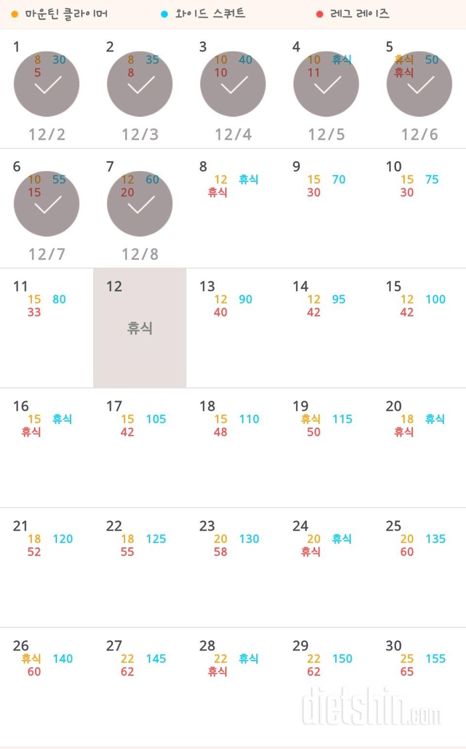 30일 체지방 줄이기 7일차 성공!