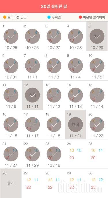 30일 슬림한 팔 53일차 성공!