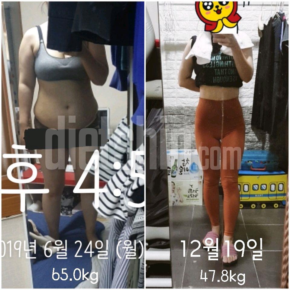다이어트182일 65 > 47.8 (-17.2kg)