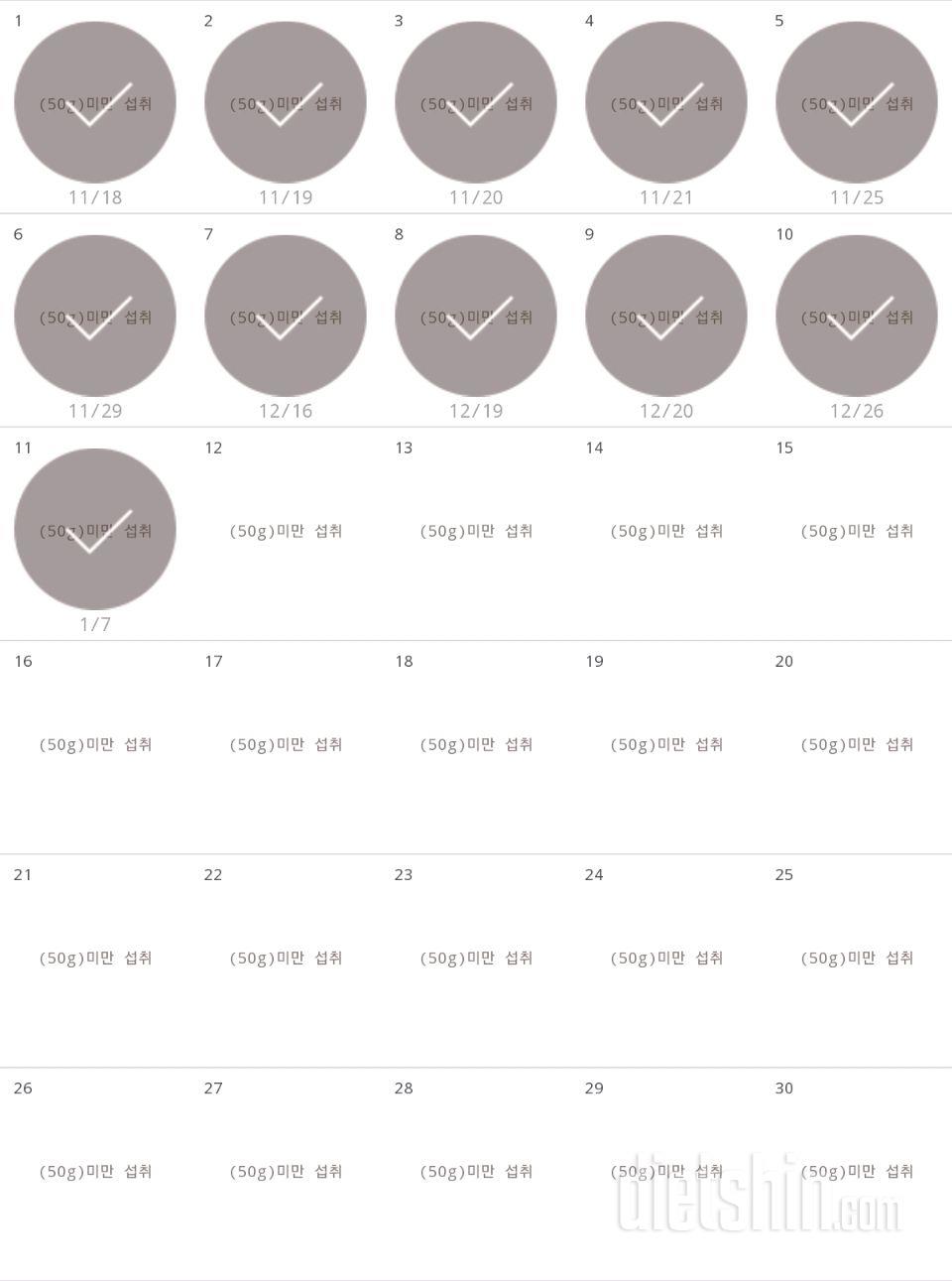 30일 당줄이기 11일차 성공!