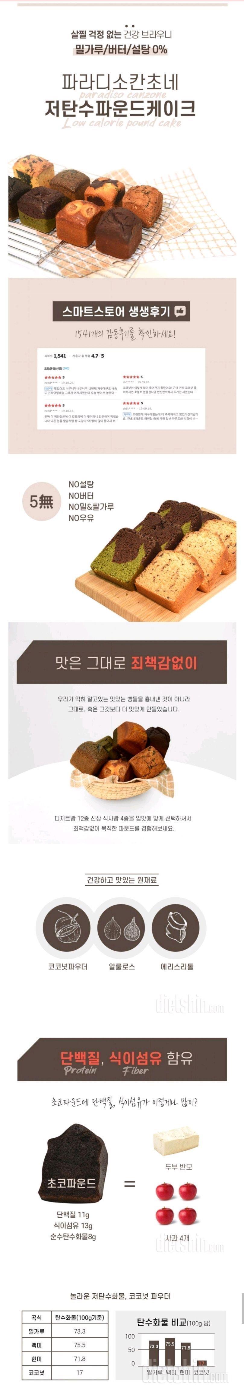 ♡파라디소칸초네 저탄수 파운드케이크♡