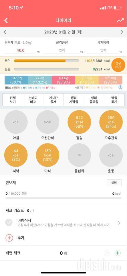 3일간 급 단백질다욧 시작