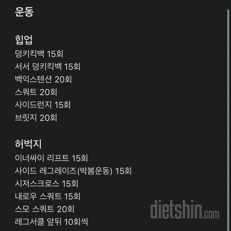 매일 하는 운동 루틴입니당