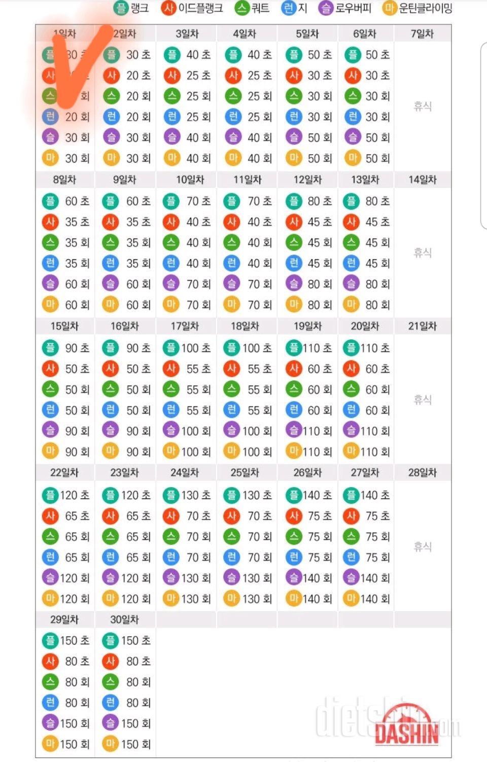 [다신 15기 운동미션] 1일차