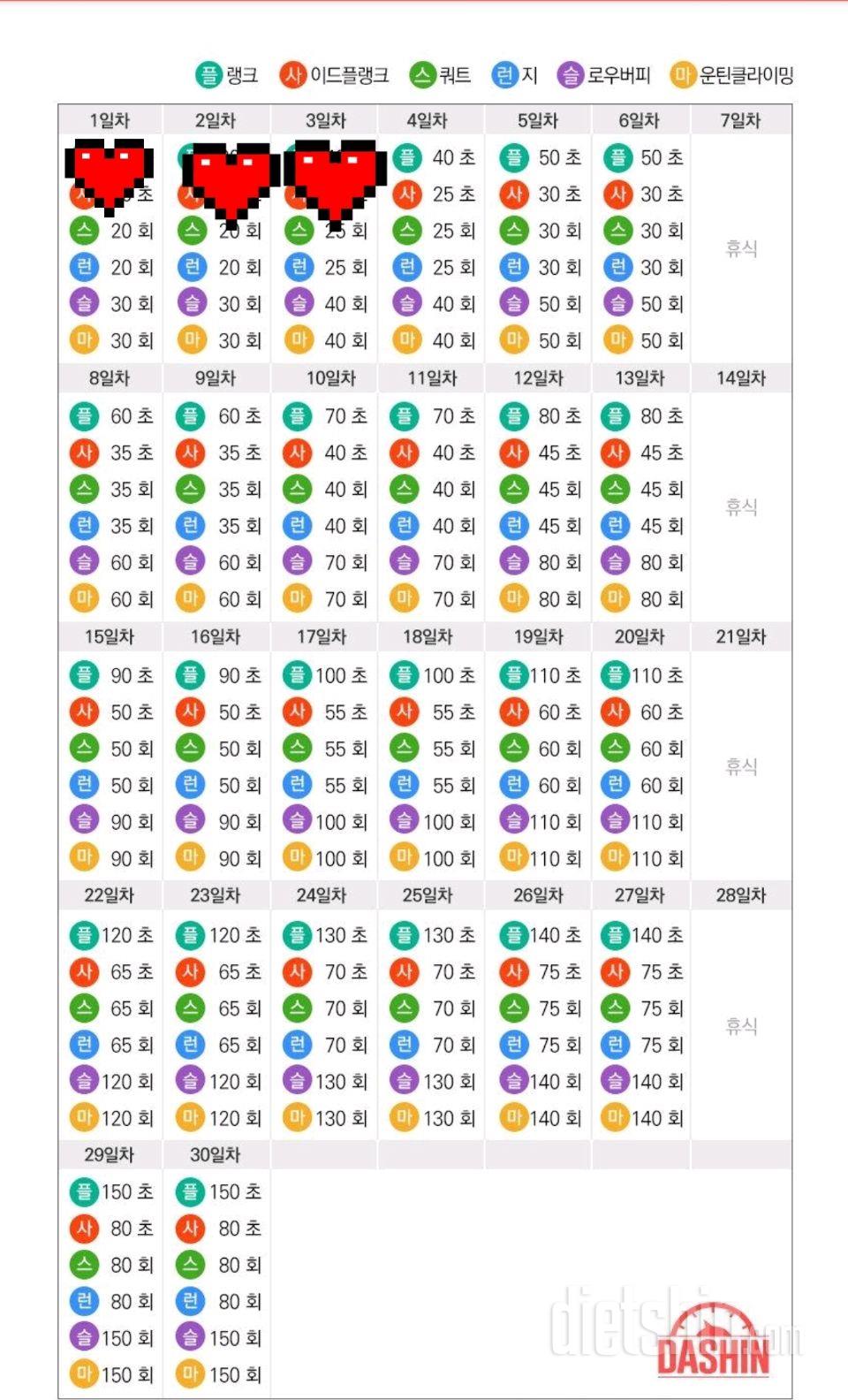 [다신 15기  운동미션]3일차