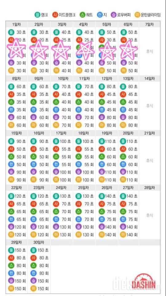 [다신 15기 운동 미션] 6일차