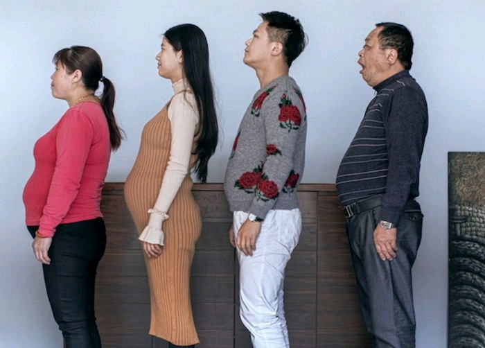 중국 한 가족의 다이어트 전후 사진