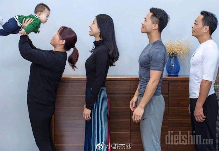 중국 한 가족의 다이어트 전후 사진