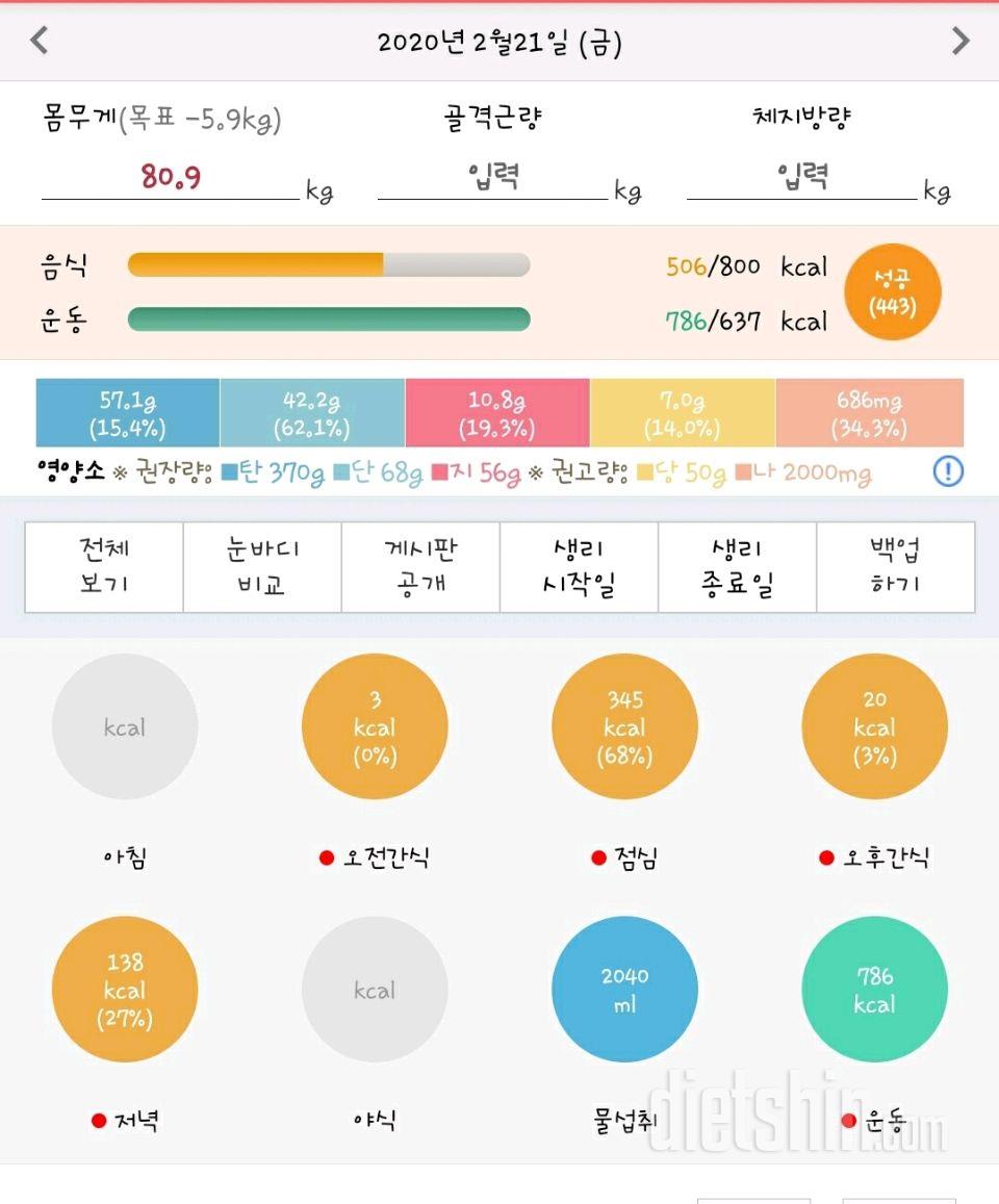 30일 1,000kcal 식단 43일차 성공!