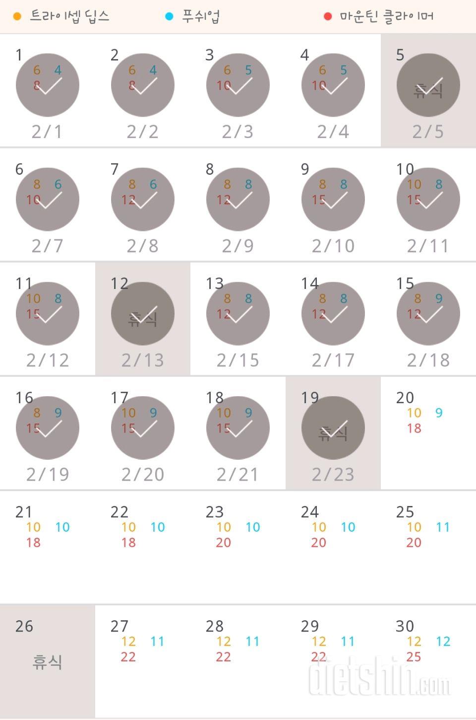 30일 슬림한 팔 49일차 성공!