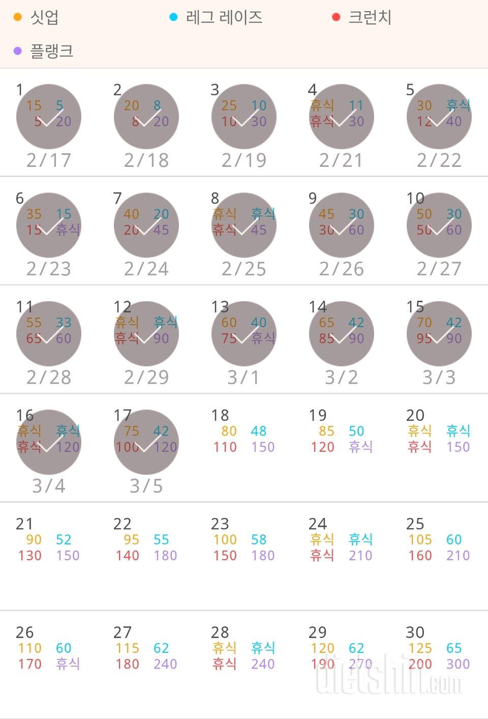 30일 복근 만들기 647일차 성공!