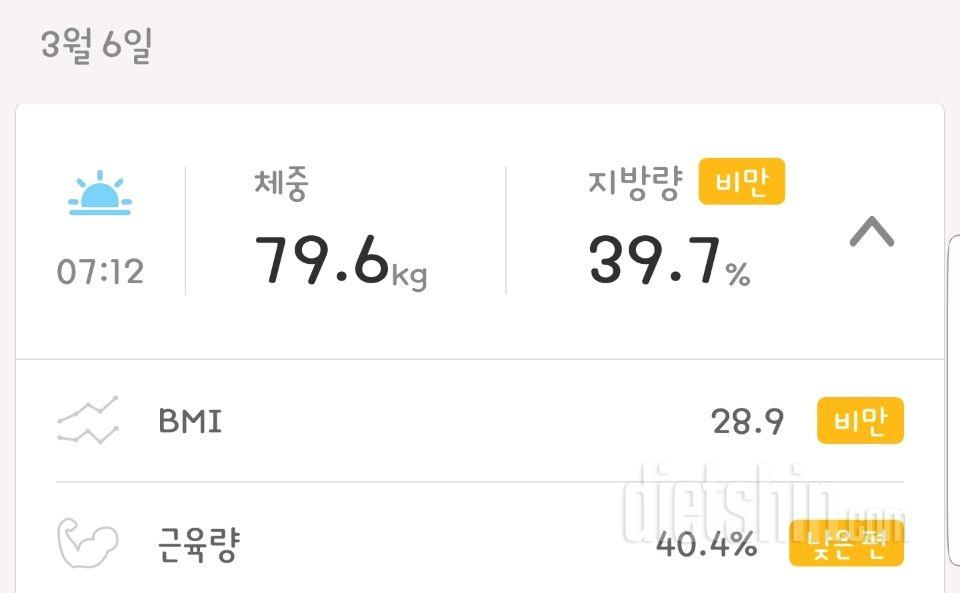 3월 6일 공체 -0.6