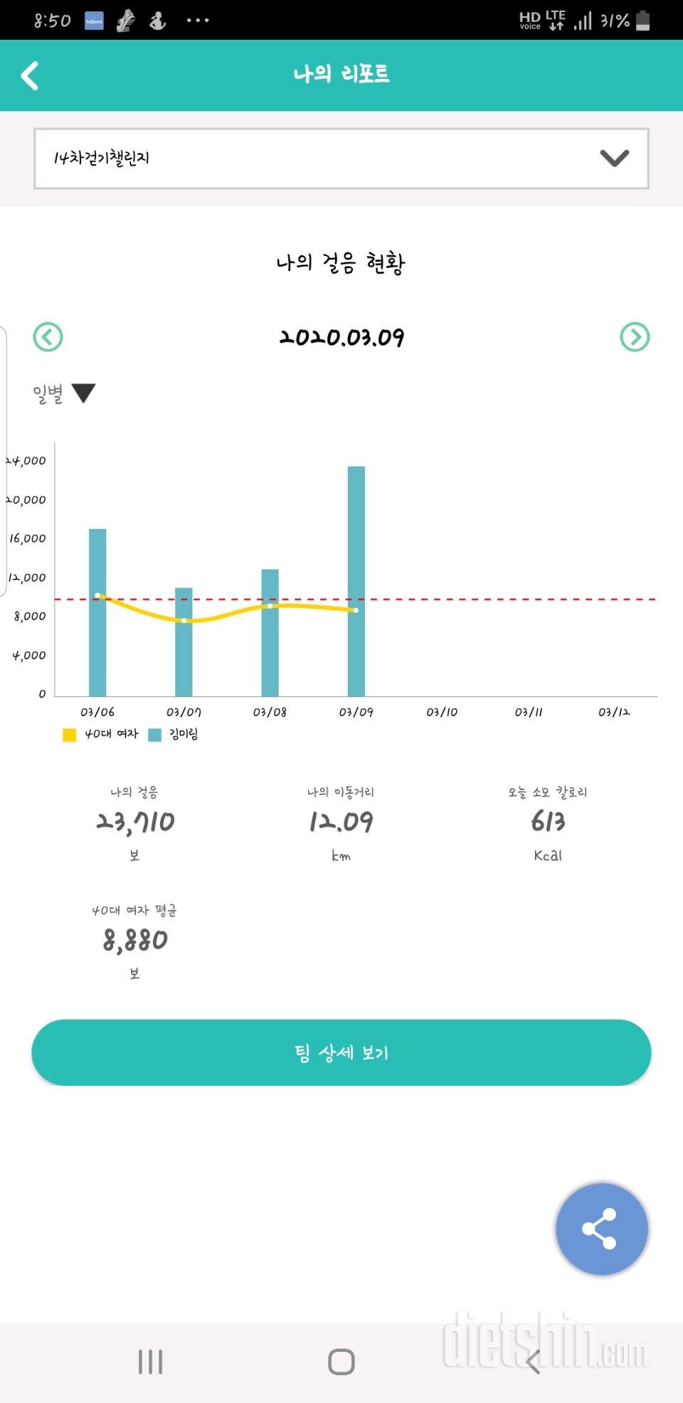 30일 만보 걷기 713일차 성공!