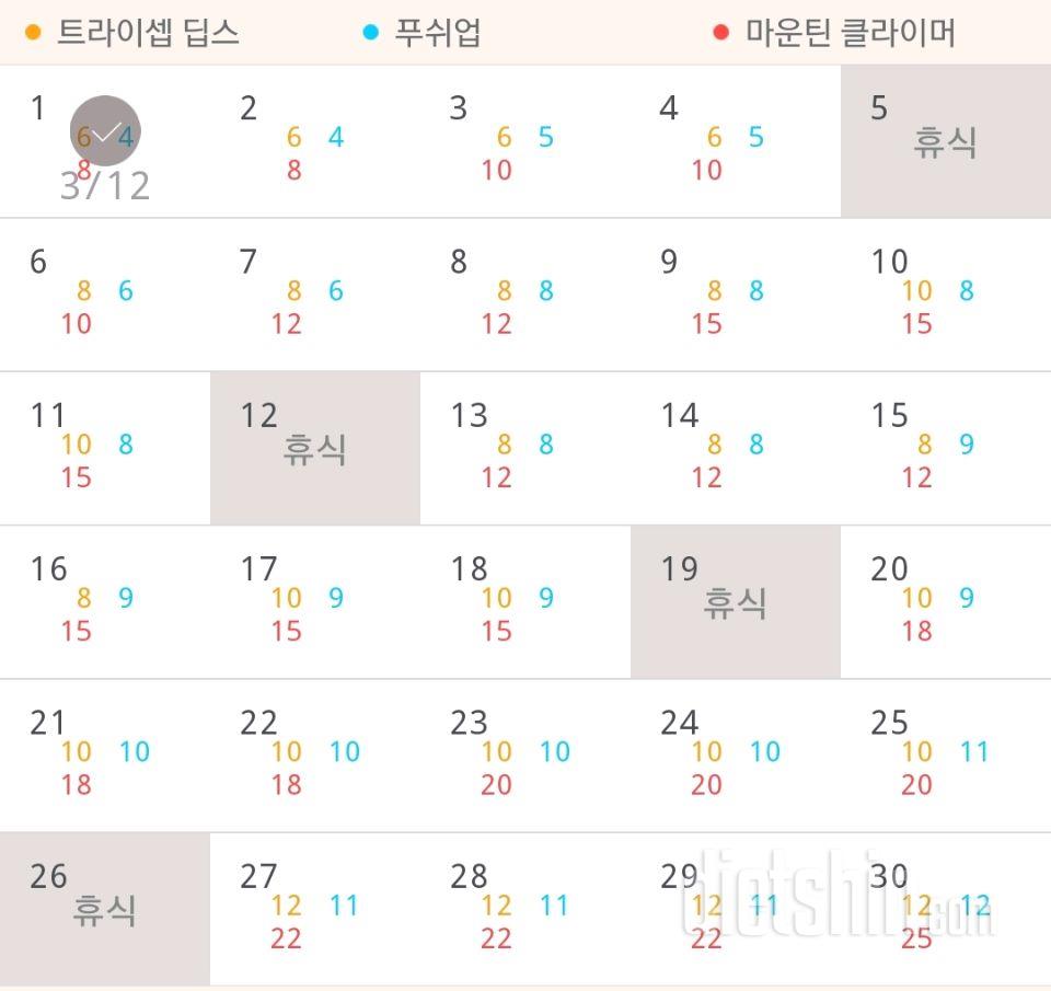 30일 슬림한 팔 31일차 성공!