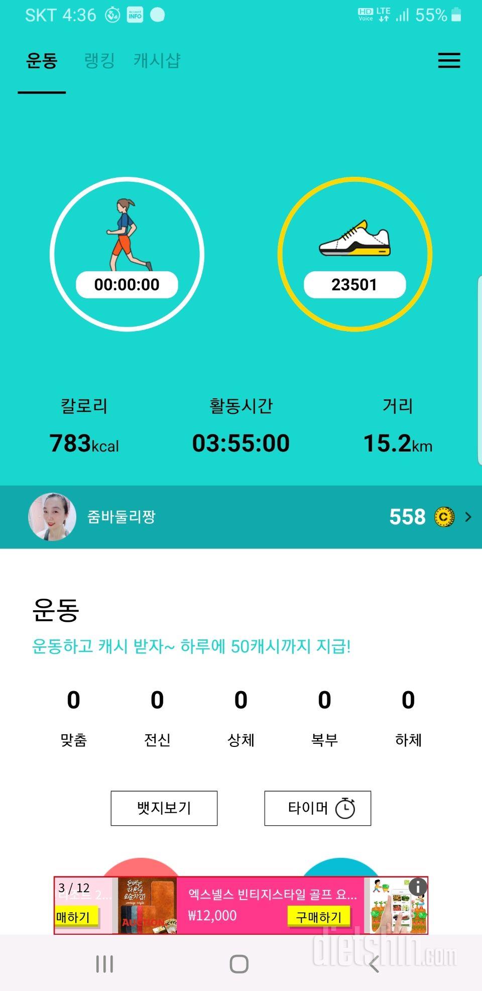 30일 만보 걷기 3일차 성공!