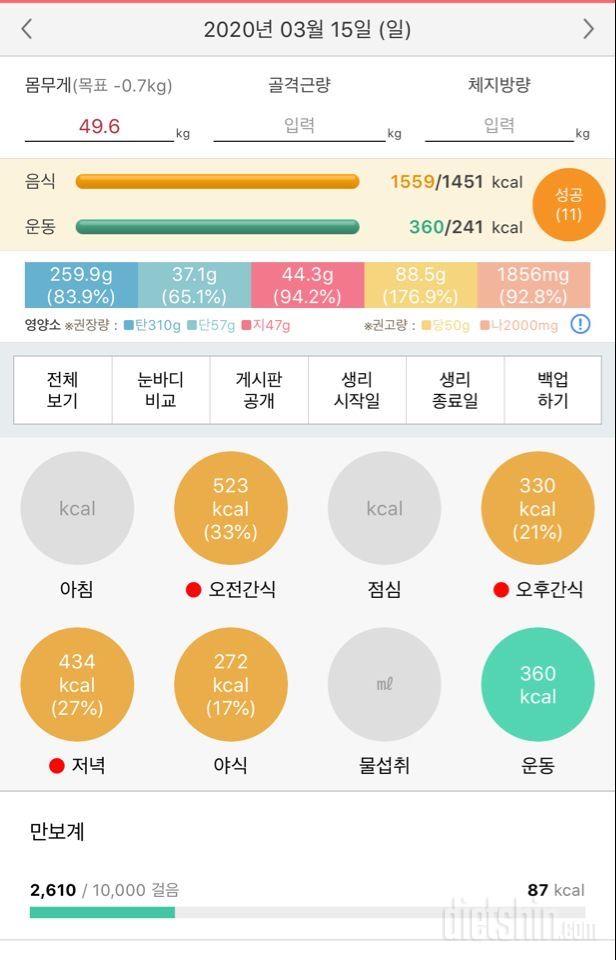 15 식단 운동 16공체는 못 잼