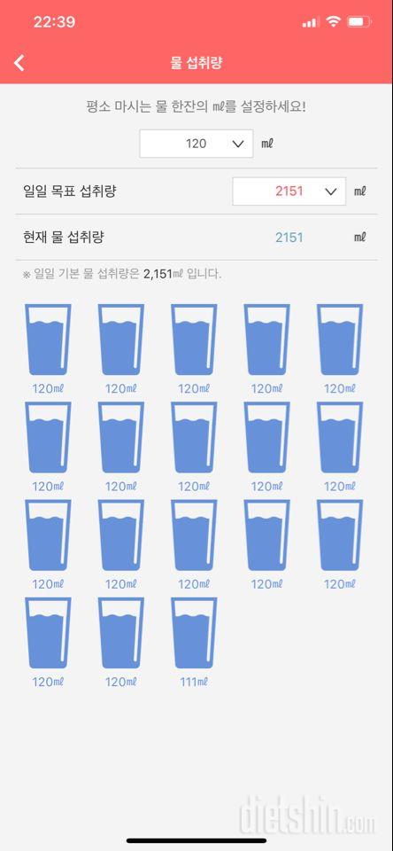 30일 하루 2L 물마시기 2일차 성공!