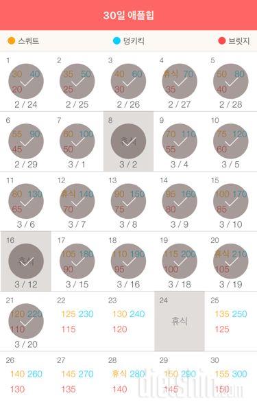 30일 애플힙 21일차 성공!