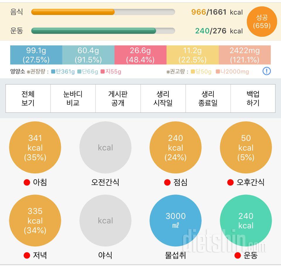 30일 1,000kcal 식단 4일차 성공!